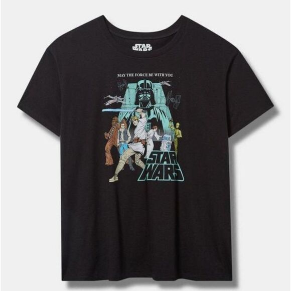Torrid Star Wars Relaxed Fit Cotton Boxy Tee New - Picture 1 of 4